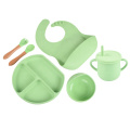 Tableware Suction Bpa Free Manufacturer Spoon Toddlers Infants Supplies Organic Bib Table Baby Plates Sets Silicone Feeding